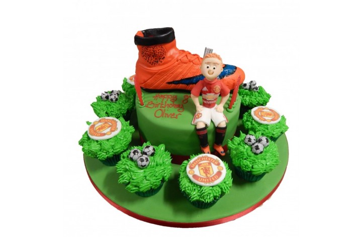 Football Boot, Figure & Cupcakes